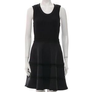 CARVEN Scoop Lace LBD ALine Black Small Mini Dress